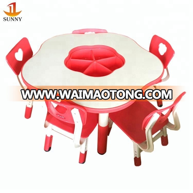 Popular CE standard school party plastic table and chair for kids